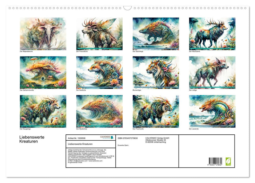 Liebenswerte Kreaturen (CALVENDO Wandkalender 2026)