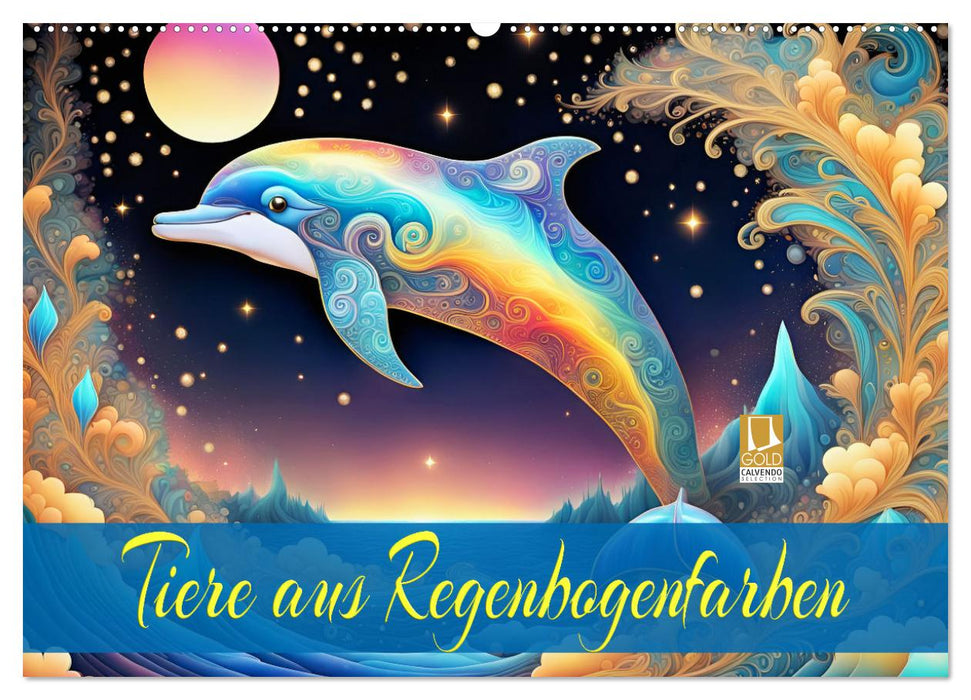 Tiere aus Regenbogenfarben (CALVENDO Wandkalender 2026)