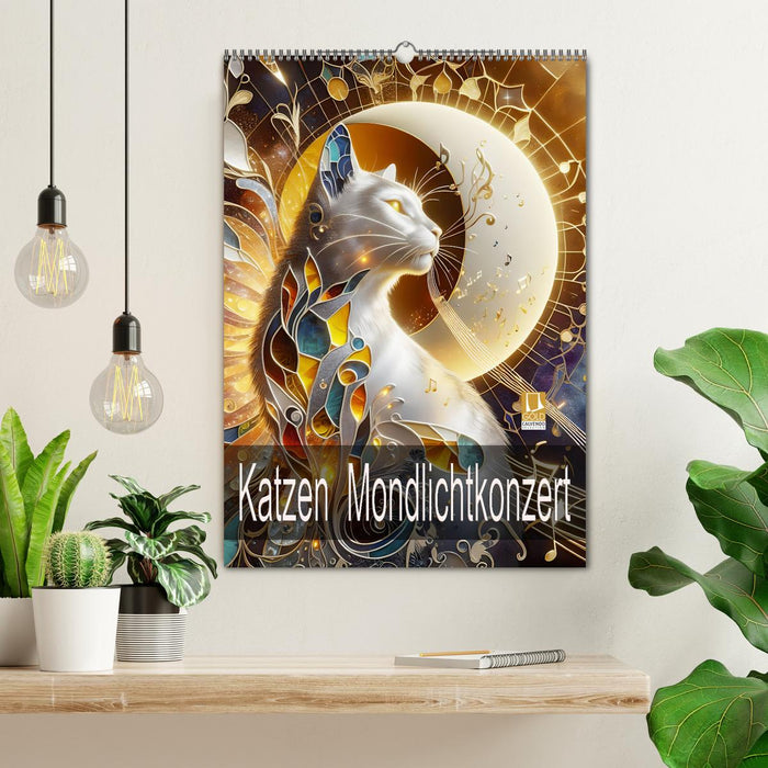 Katzen Mondlichtkonzert (CALVENDO Wandkalender 2026)