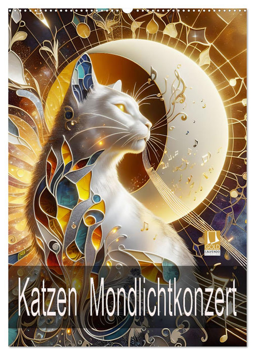 Katzen Mondlichtkonzert (CALVENDO Wandkalender 2026)