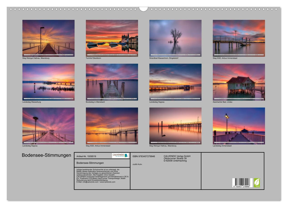 Bodensee-Stimmungen (CALVENDO Wandkalender 2026)
