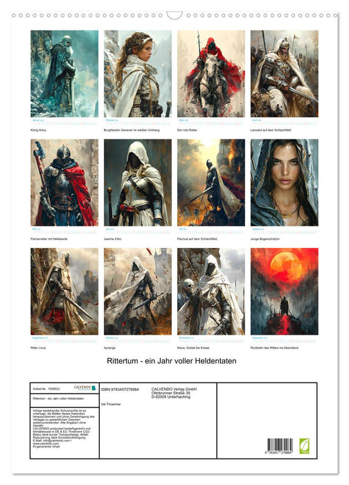 Rittertum - ein Jahr voller Heldentaten (CALVENDO Wandkalender 2026)