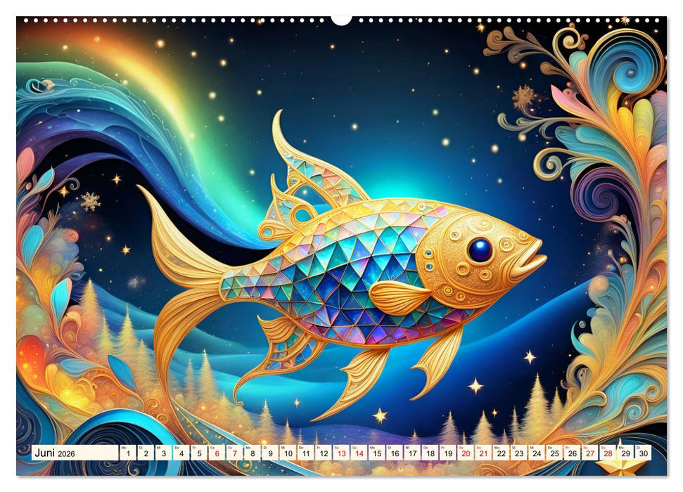 Tiere aus Regenbogenfarben (CALVENDO Premium Wandkalender 2026)