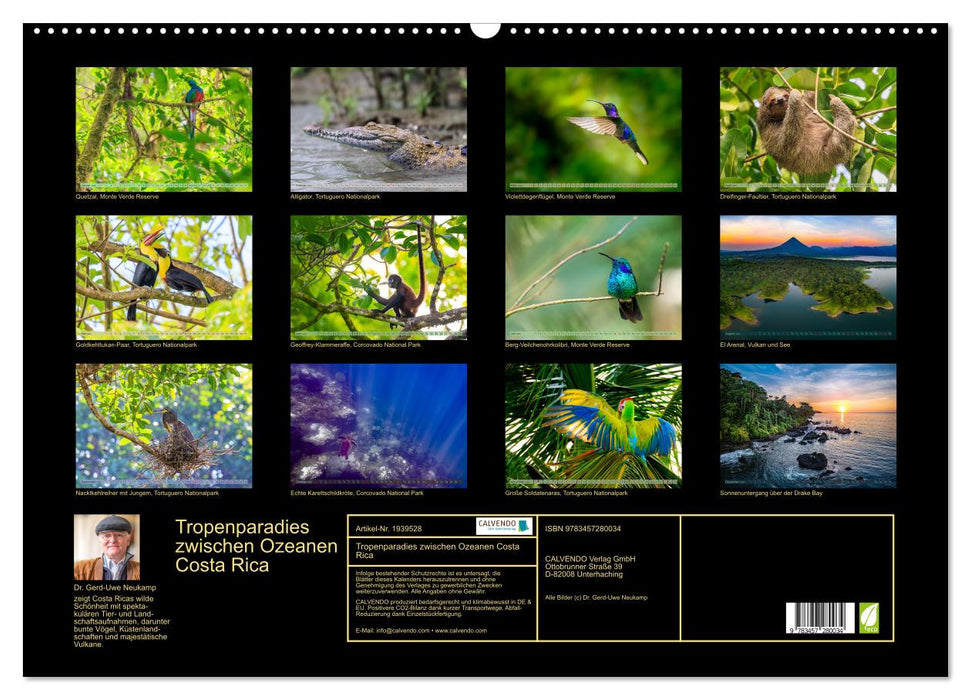 Tropenparadies zwischen Ozeanen Costa Rica (CALVENDO Wandkalender 2026)