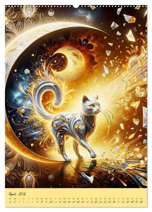 Katzen Mondlichtkonzert (CALVENDO Premium Wandkalender 2026)