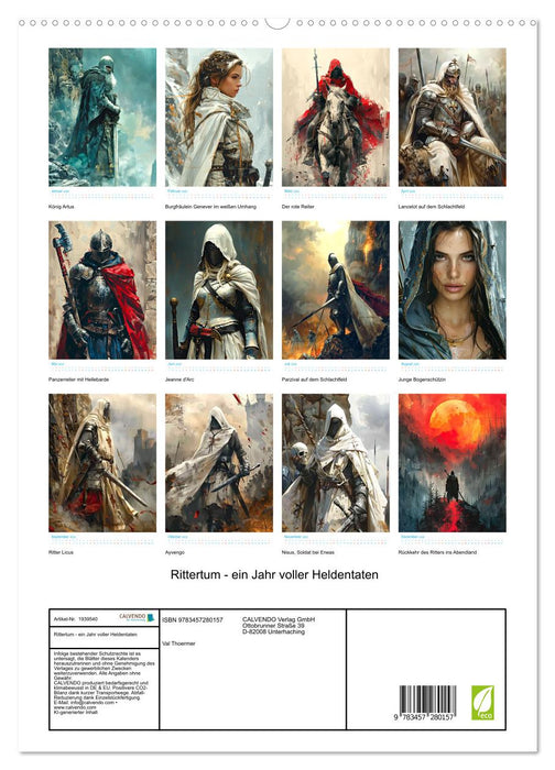 Rittertum - ein Jahr voller Heldentaten (CALVENDO Premium Wandkalender 2026)