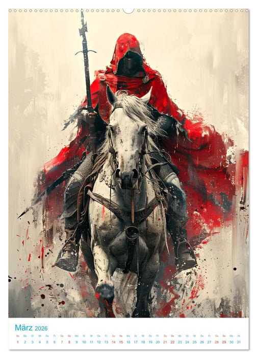 Rittertum - ein Jahr voller Heldentaten (CALVENDO Premium Wandkalender 2026)