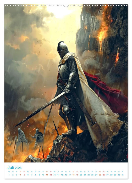 Rittertum - ein Jahr voller Heldentaten (CALVENDO Premium Wandkalender 2026)