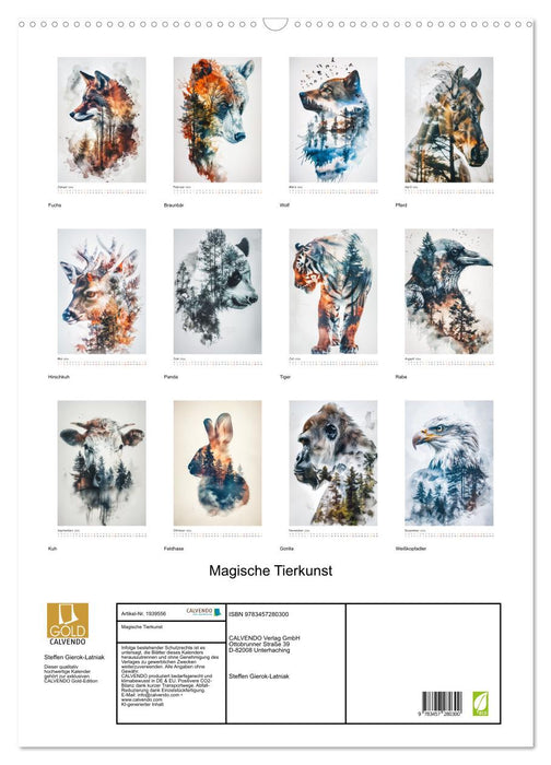 Magische Tierkunst (CALVENDO Wandkalender 2026)