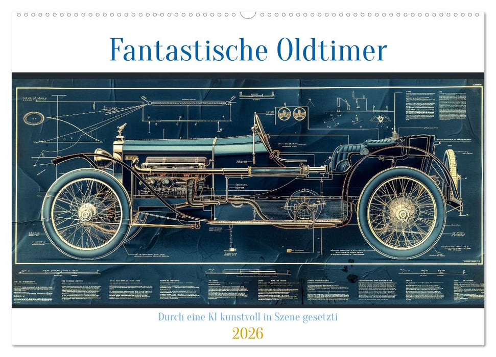 Fantastische Oldtimer (CALVENDO Wandkalender 2026)