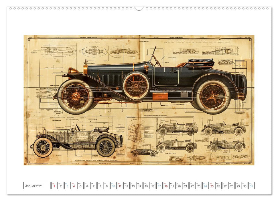 Fantastische Oldtimer (CALVENDO Wandkalender 2026)