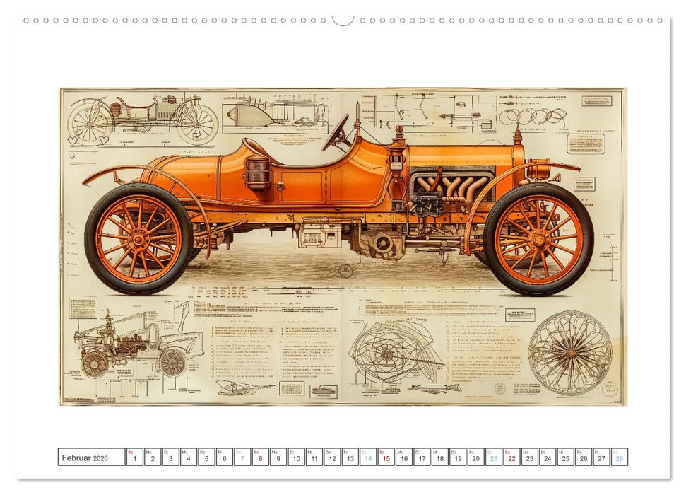 Fantastische Oldtimer (CALVENDO Wandkalender 2026)