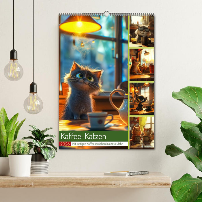 Kaffee-Katzen (CALVENDO Wandkalender 2026)