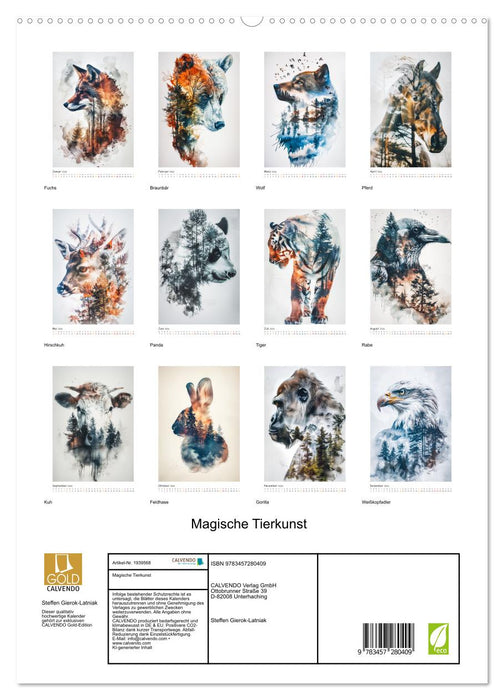 Magische Tierkunst (CALVENDO Premium Wandkalender 2026)