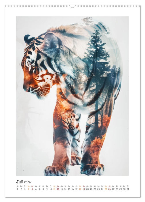 Magische Tierkunst (CALVENDO Premium Wandkalender 2026)