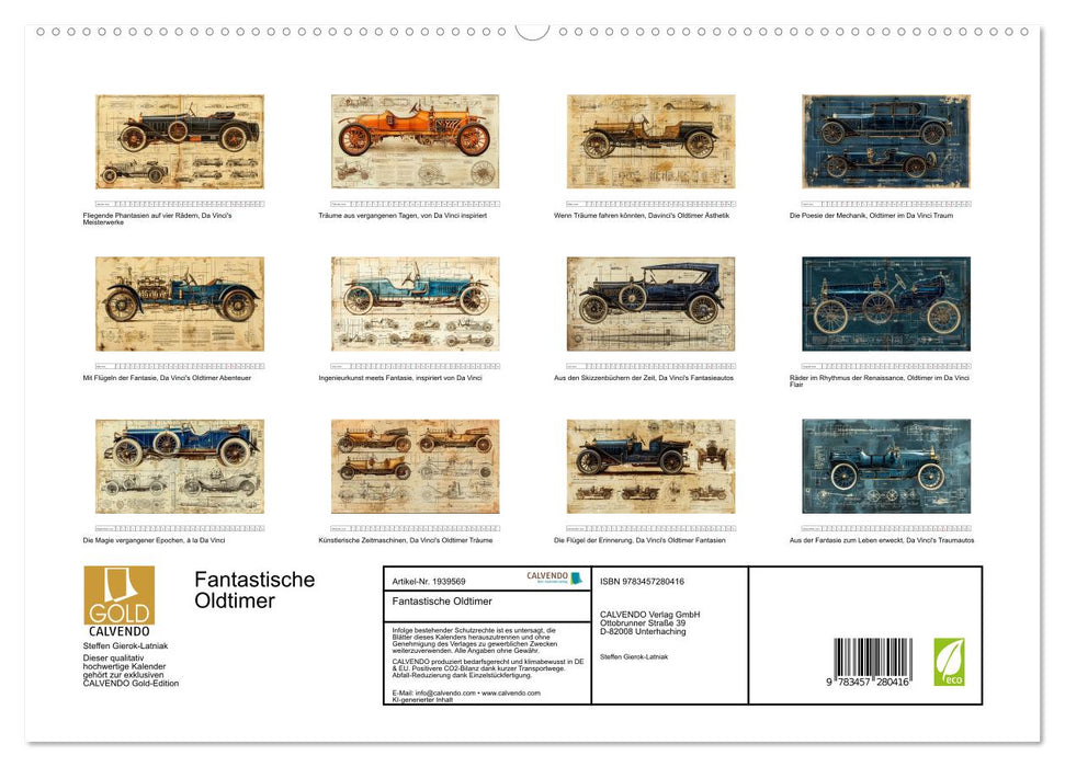 Fantastische Oldtimer (CALVENDO Premium Wandkalender 2026)