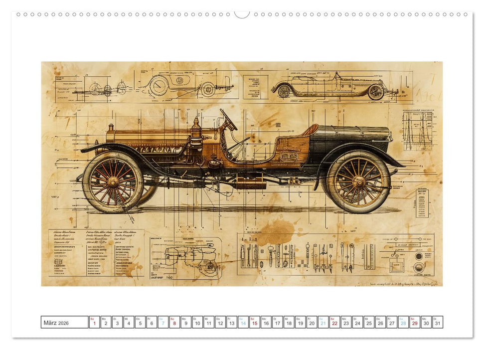 Fantastische Oldtimer (CALVENDO Premium Wandkalender 2026)