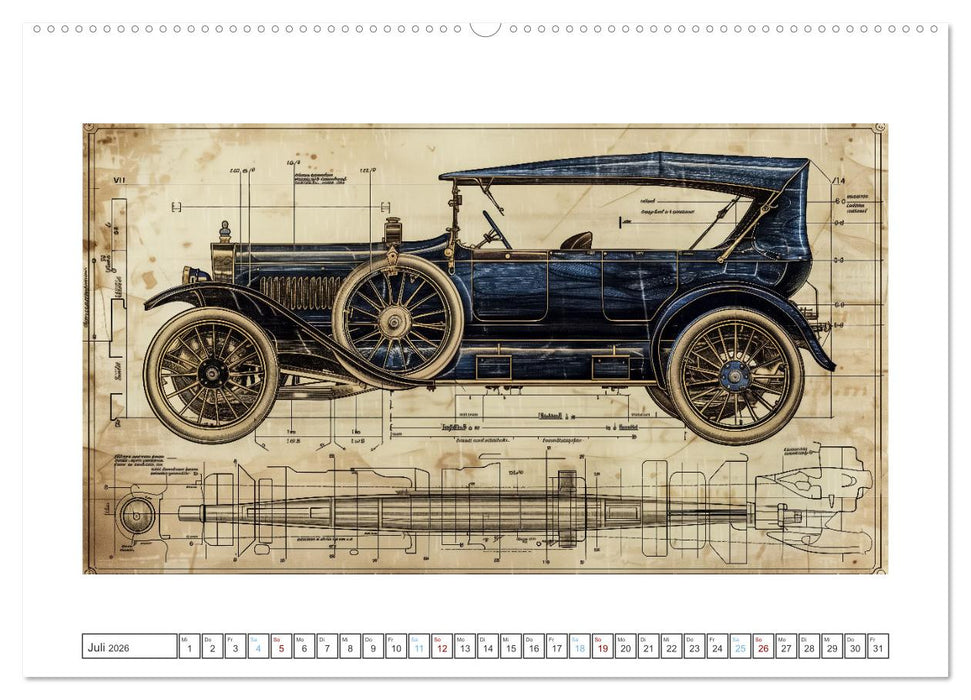 Fantastische Oldtimer (CALVENDO Premium Wandkalender 2026)