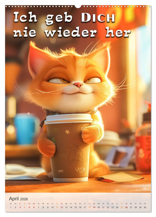 Kaffee-Katzen (CALVENDO Premium Wandkalender 2026)