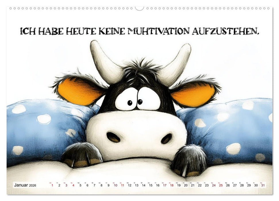 Kuhle Sprüche (CALVENDO Premium Wandkalender 2026)