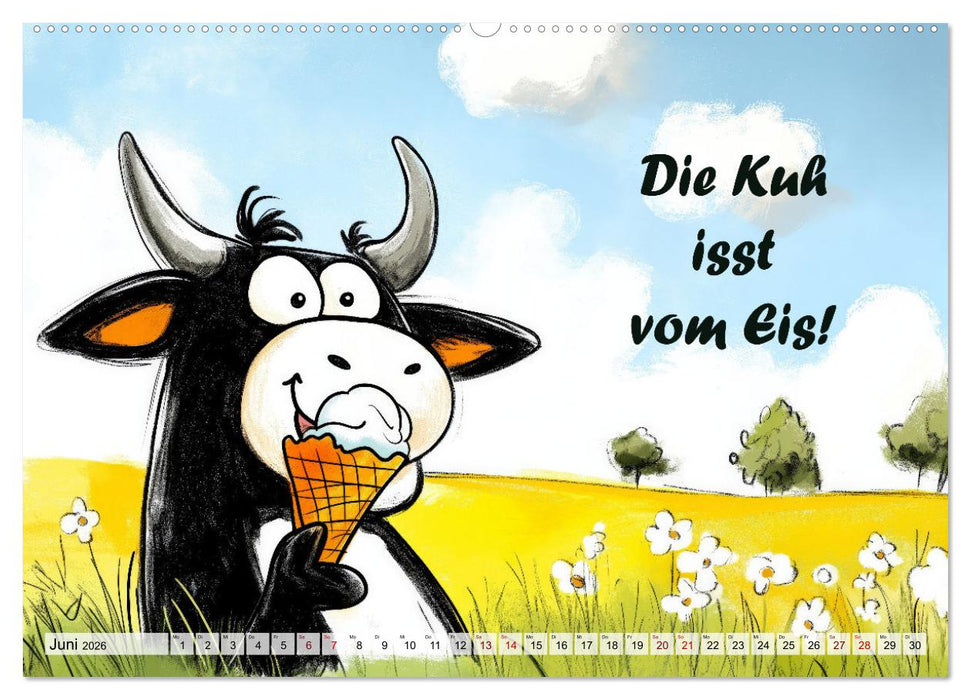 Kuhle Sprüche (CALVENDO Premium Wandkalender 2026)