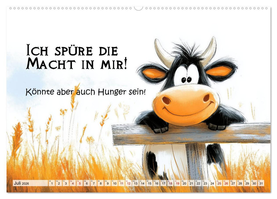 Kuhle Sprüche (CALVENDO Premium Wandkalender 2026)