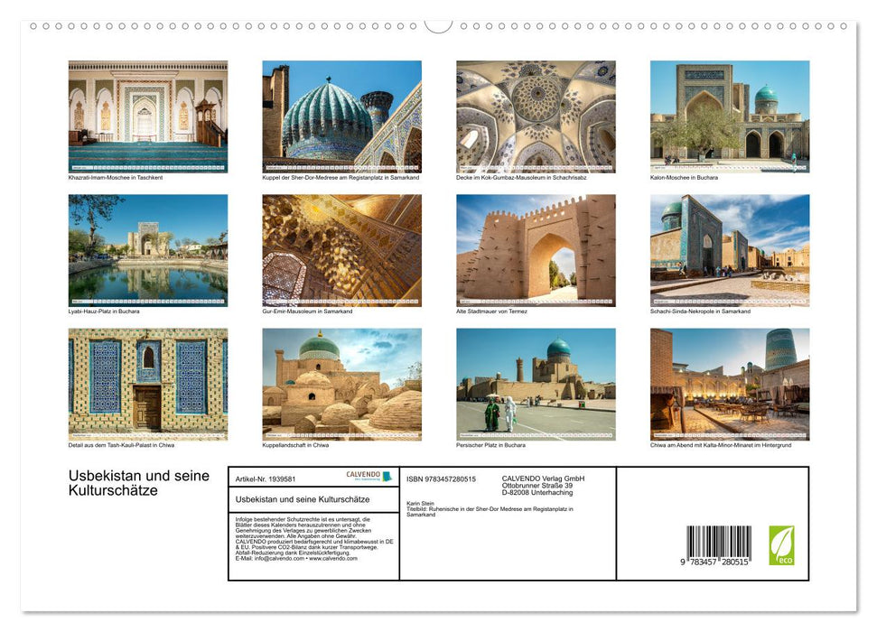 Usbekistan und seine Kulturschätze (CALVENDO Premium Wandkalender 2026)