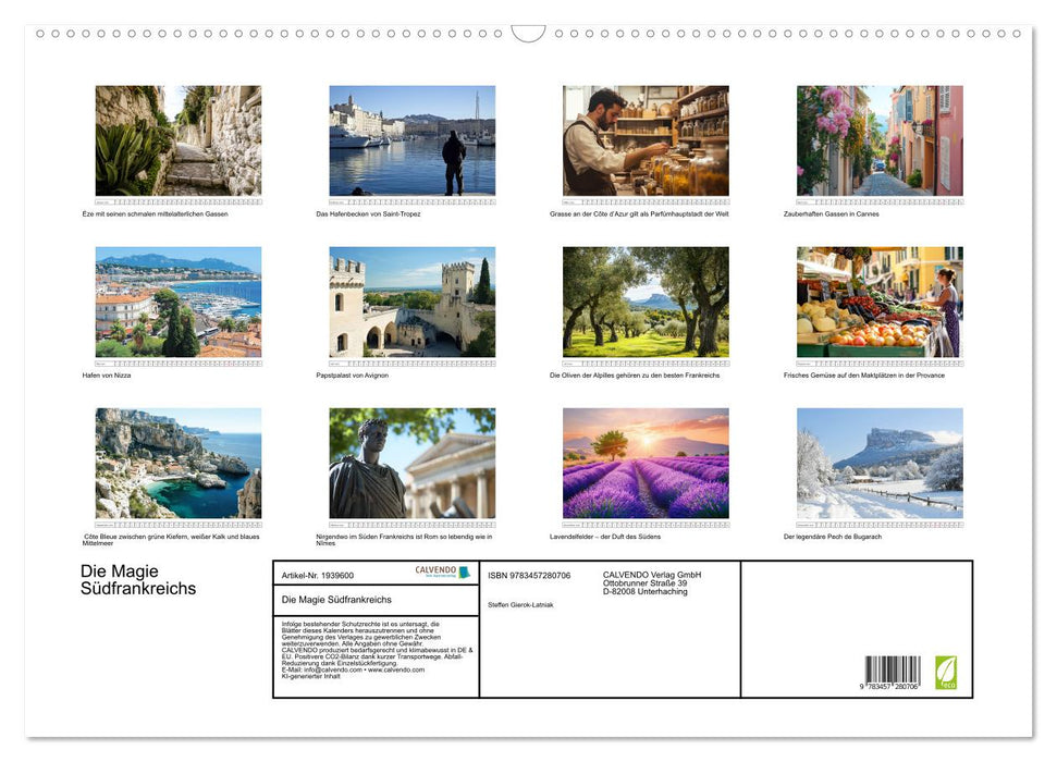 Die Magie Südfrankreichs (CALVENDO Wandkalender 2026)