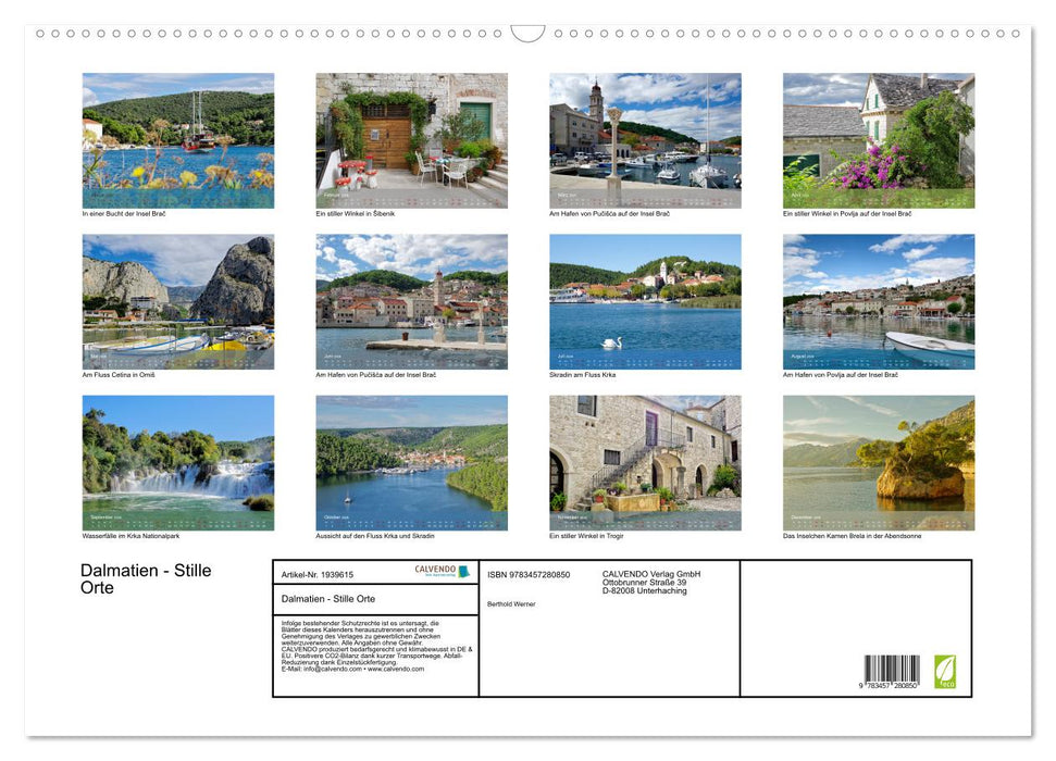 Dalmatien - Stille Orte (CALVENDO Wandkalender 2026)