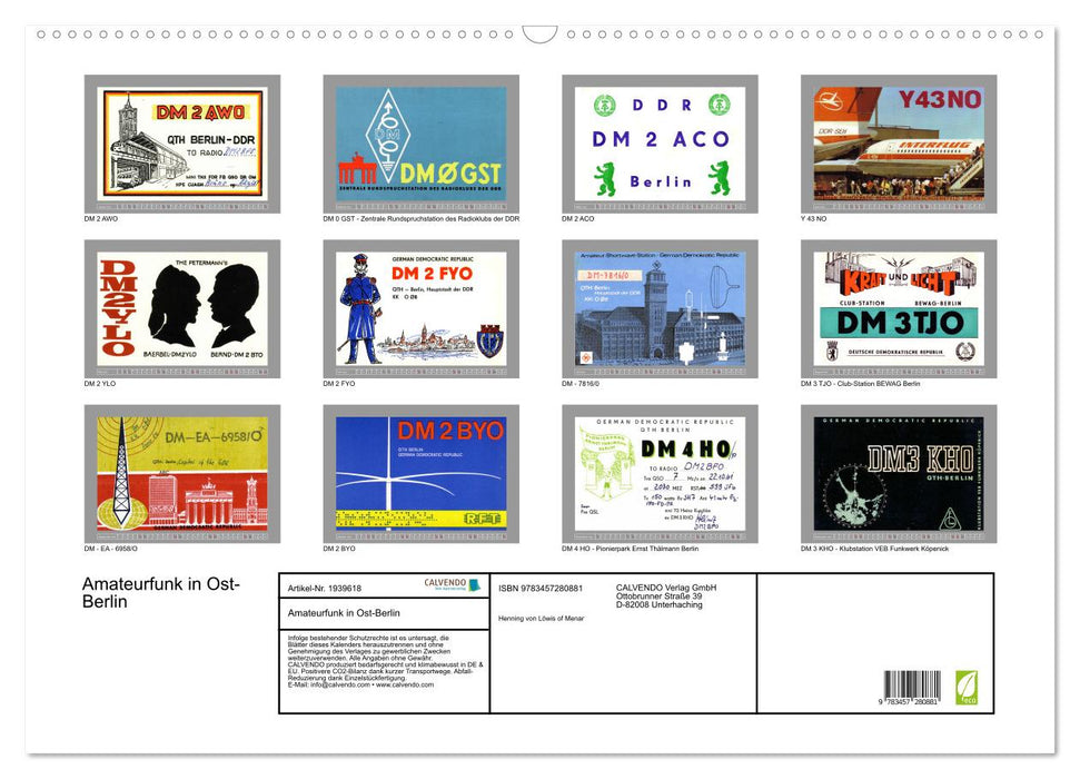 Amateurfunk in Ost-Berlin (CALVENDO Wandkalender 2026)