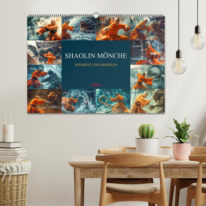Shaolin Mönche - Weisheit und Disziplin (CALVENDO Wandkalender 2026)