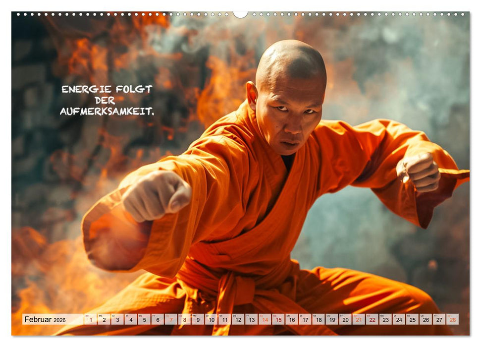 Shaolin Mönche - Weisheit und Disziplin (CALVENDO Wandkalender 2026)