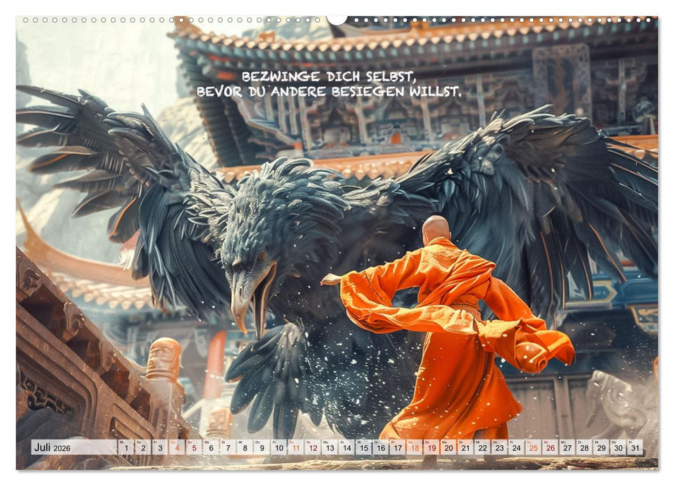 Shaolin Mönche - Weisheit und Disziplin (CALVENDO Premium Wandkalender 2026)