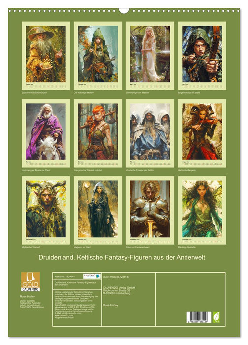 Druidenland. Keltische Fantasy-Figuren aus der Anderwelt (CALVENDO Wandkalender 2026)