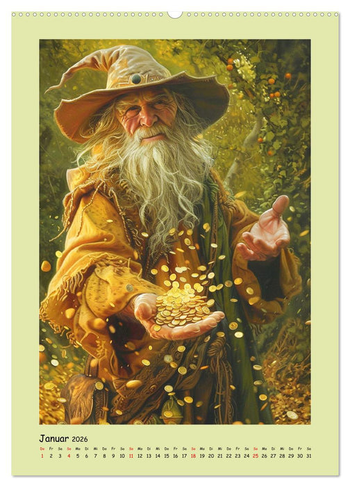 Druidenland. Keltische Fantasy-Figuren aus der Anderwelt (CALVENDO Wandkalender 2026)