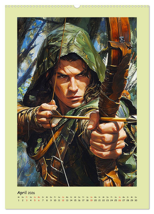 Druidenland. Keltische Fantasy-Figuren aus der Anderwelt (CALVENDO Wandkalender 2026)