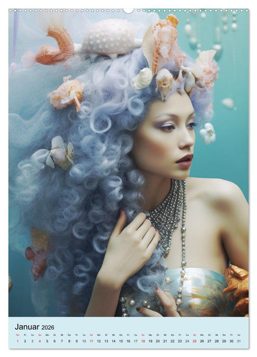 Atlantis. Poseidons mystische Nymphen (CALVENDO Wandkalender 2026)