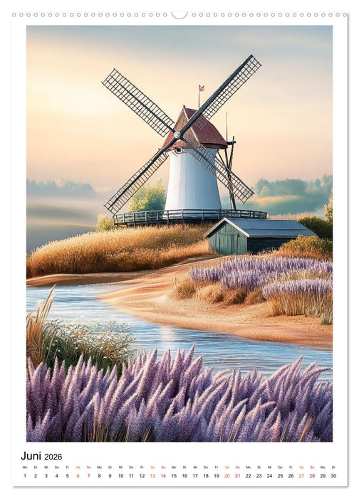 Windmühlen - Im Wind der Zeit (CALVENDO Wandkalender 2026)