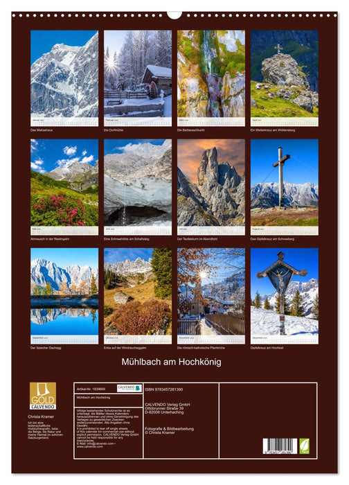 Mühlbach am Hochkönig (CALVENDO Wandkalender 2026)