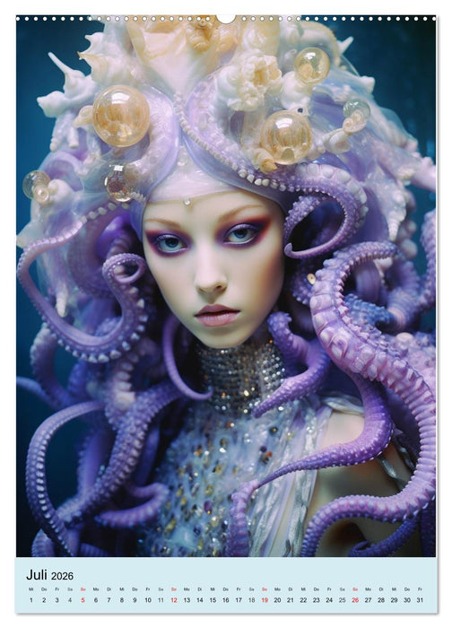 Atlantis. Poseidons mystische Nymphen (CALVENDO Premium Wandkalender 2026)