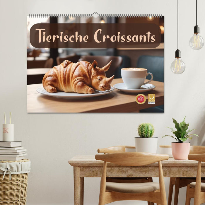 Tierische Croissants (CALVENDO Wandkalender 2026)