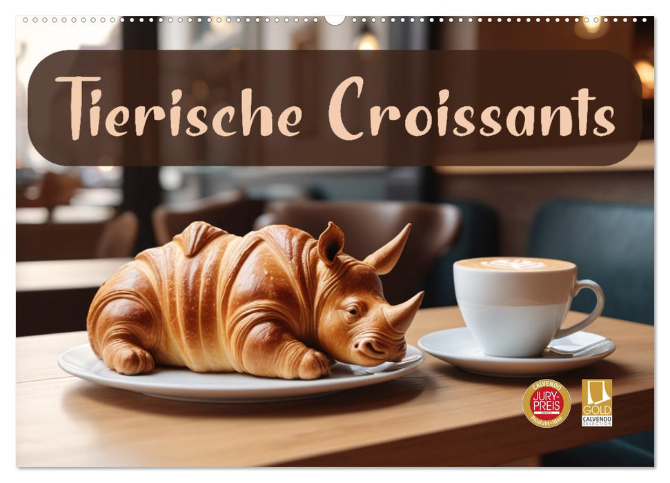 Tierische Croissants (CALVENDO Wandkalender 2026)