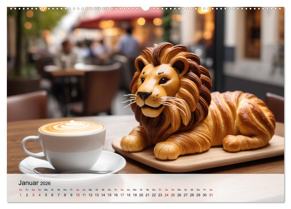 Tierische Croissants (CALVENDO Wandkalender 2026)