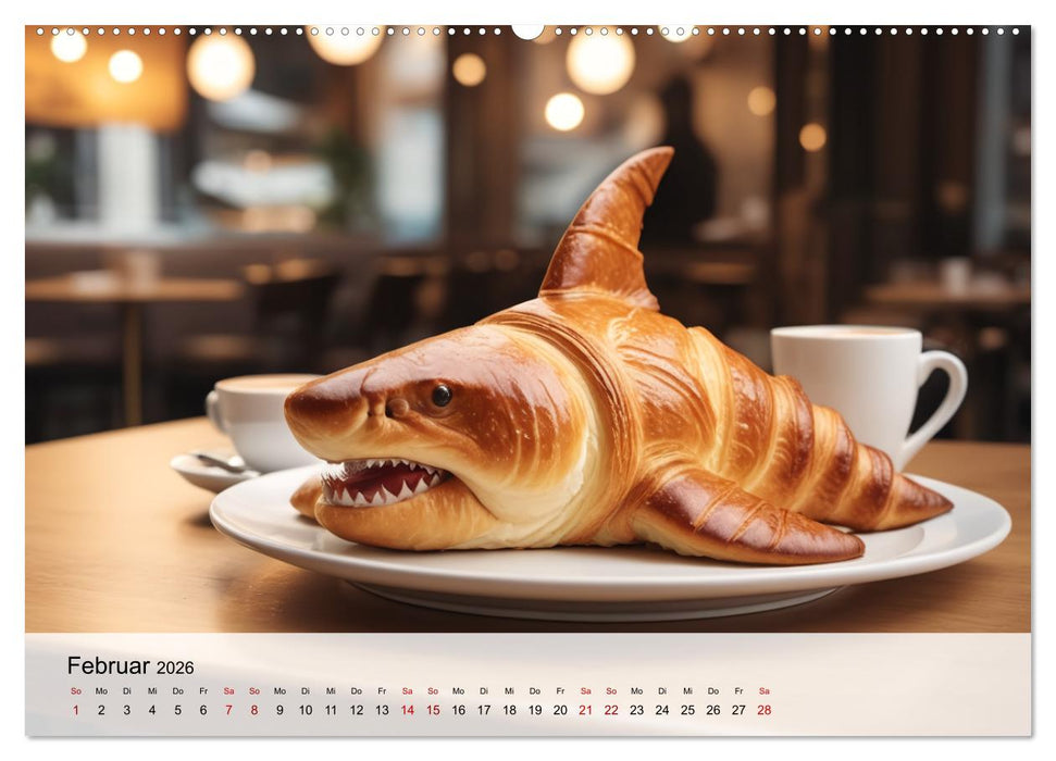 Tierische Croissants (CALVENDO Wandkalender 2026)