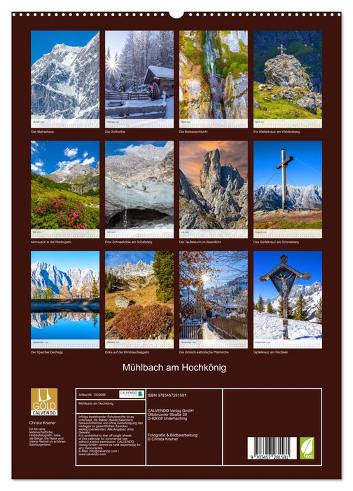 Mühlbach am Hochkönig (CALVENDO Premium Wandkalender 2026)