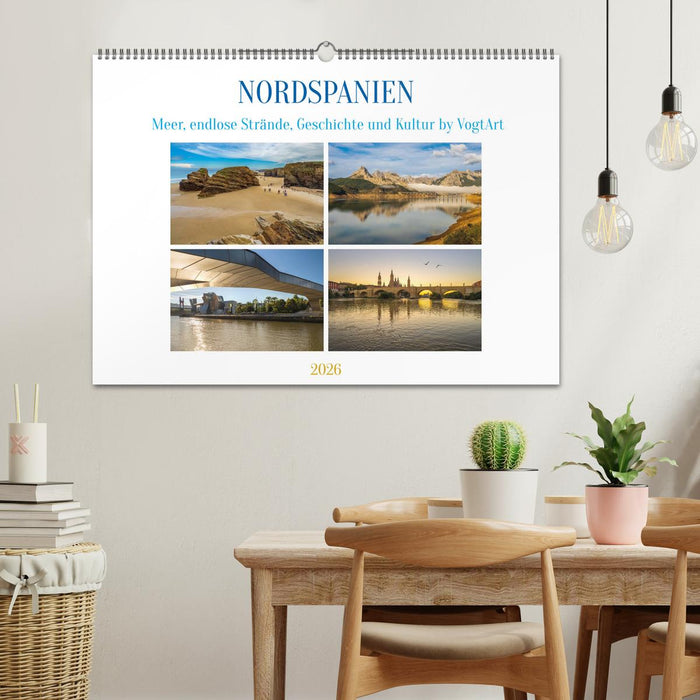 Nordspanien, Meer, endlose Strände, Geschichte und Kultur by VogtArt (CALVENDO Wandkalender 2026)
