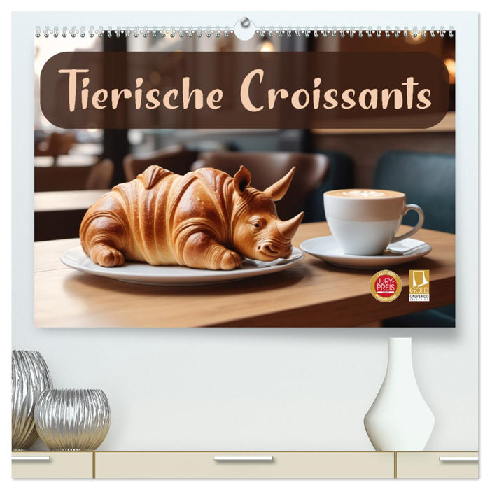 Tierische Croissants (CALVENDO Premium Wandkalender 2026)