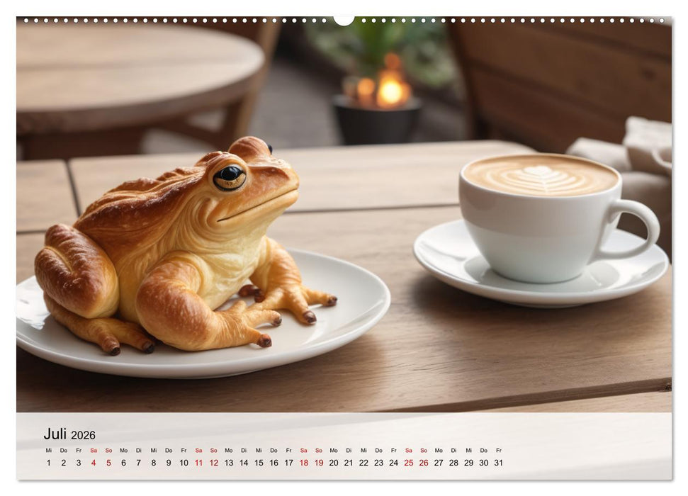Tierische Croissants (CALVENDO Premium Wandkalender 2026)