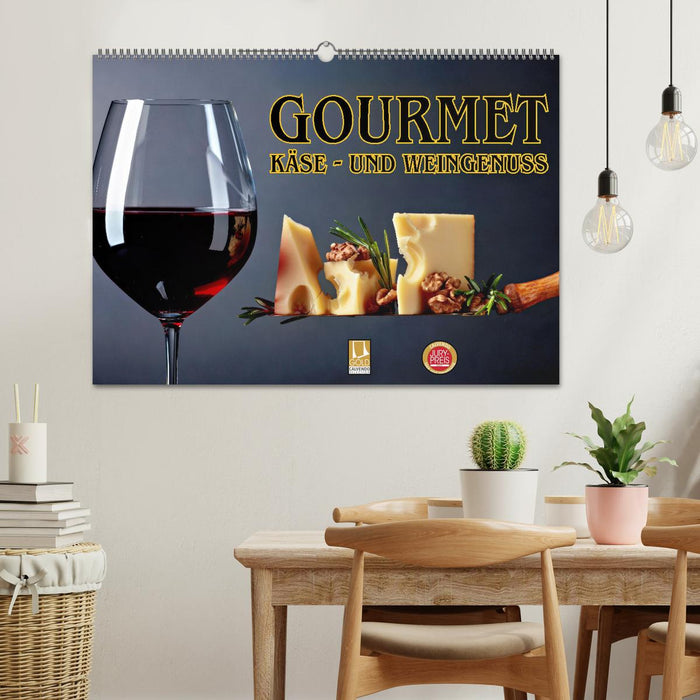 Gourmet Käse - und Weingenuss (CALVENDO Wandkalender 2026)