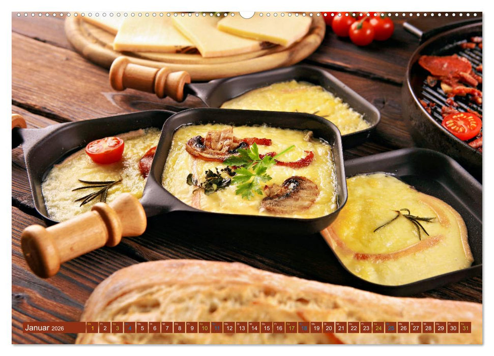 Gourmet Käse - und Weingenuss (CALVENDO Premium Wandkalender 2026)